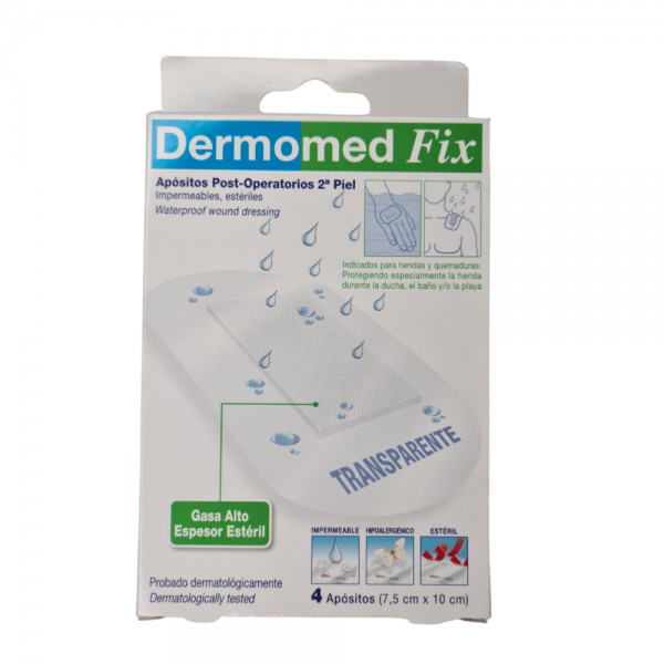 Dermomed Fix Apositos 2º Piel, 4 ud 7.5 cm x 10 cm. - Ionfarma