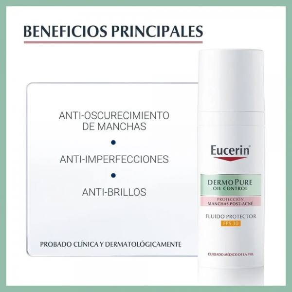 DermoPure Oil Control Fluido Protector FPS 30, 50 ml. - Eucerin