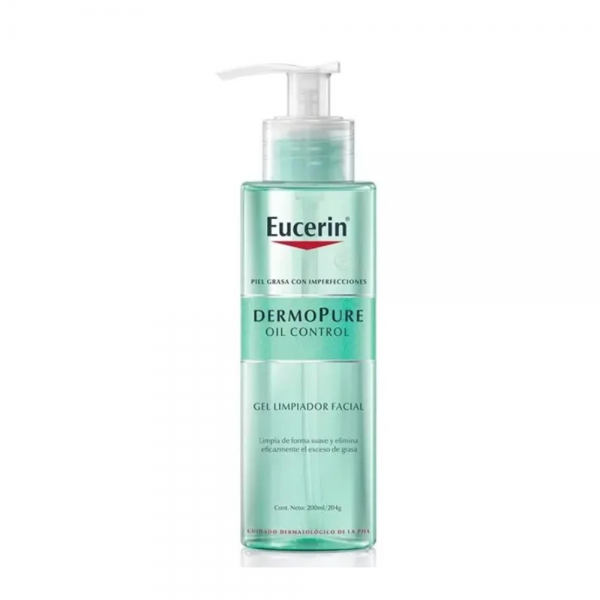 DermoPure Oil Control Gel Limpiador Facial, 200 ml. - Eucerin