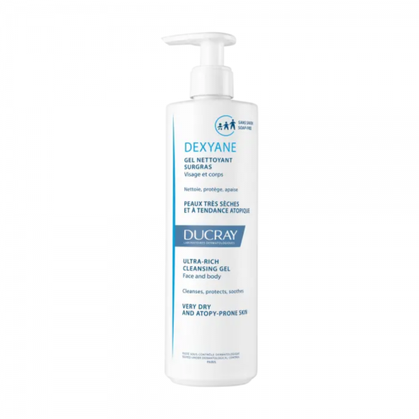 Dexyane Gel Limpiador Sobregraso, 400 ml. - Ducray