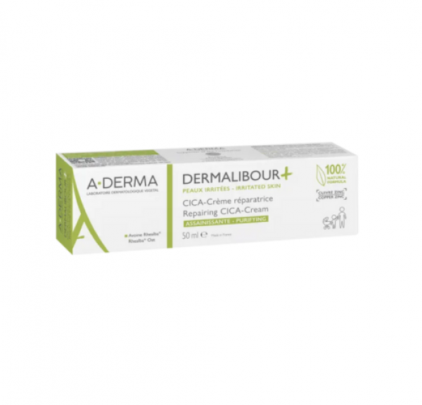 Dermalibour+  CICA Crema Reparadora Purificante, 50 ml. - A-Derma