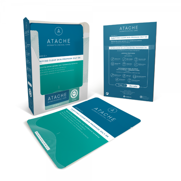 Dermic + ProMask Oily SK Mascarilla Piel Grasa con Tendencia Acneica, 10 unidades. - Atache