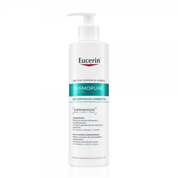 DermoPure Clinical Gel Limpiador Corrector, 400 ml. - Eucerin