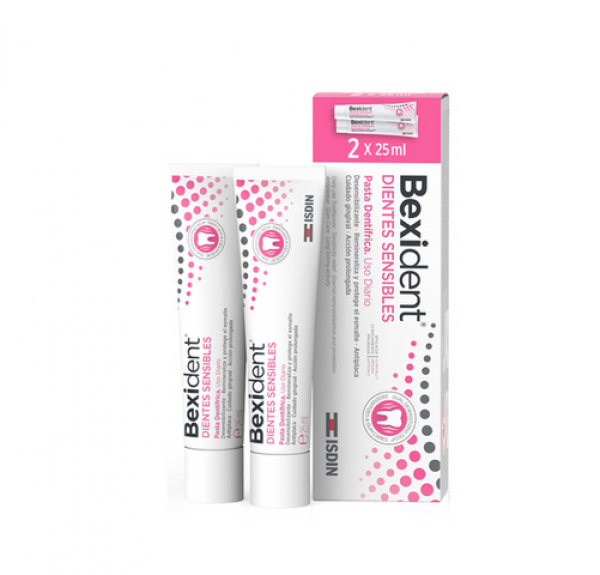 Bexident Dientes Sensibles Pasta Dentífrica, 2 X 25 ml. - Isdin