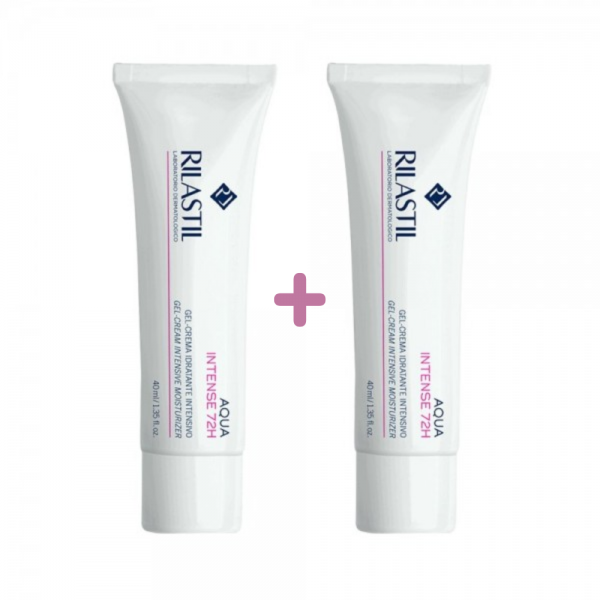 Duplo Aqua Gel Crema Intense 72 h, 40 ml. + 40 ml. - Rilastil