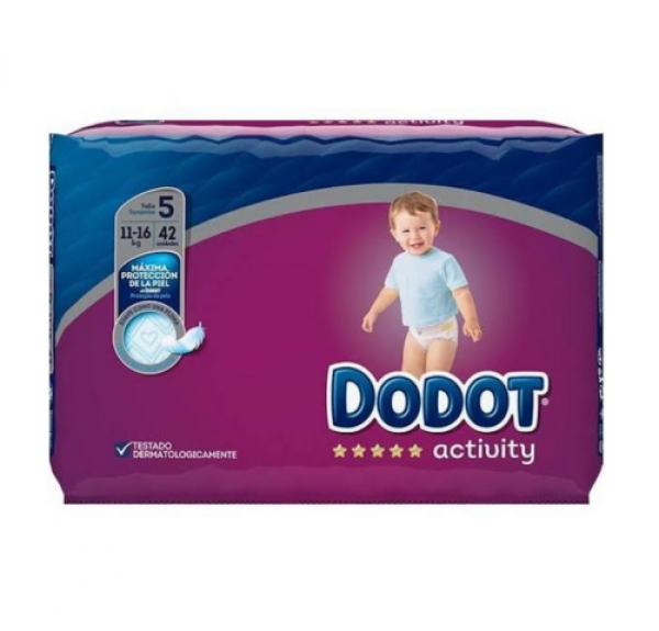 Pañal Infantil Dodot Plus Activity T5 11-16 kg, 42 ud. - Samforlab