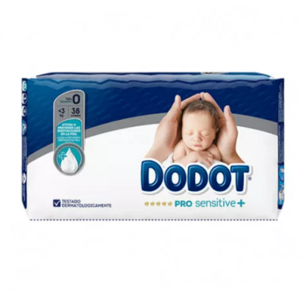 Pañal Dodot Pro Sensitive T0 0-3 Kg, 38 uds.- Samforlab