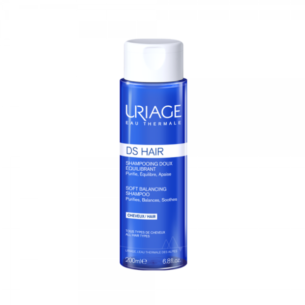 DS Hair Champú Suave Regulador, 200 ml. - Uriage