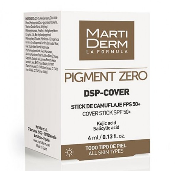 Pigment Zero DSP-Cover Stick SPF 50+, 4 ml. - Martiderm