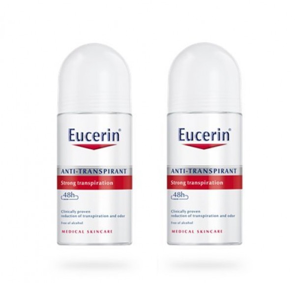 Duplo Antitranspirante Roll-on 48h, 50 ml. + 50 ml. con 50 % de Descuento! - Eucerin