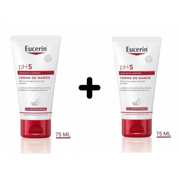 PACK DUPLO pH5 Crema de Manos, 75 + 75 ml. - Eucerin
