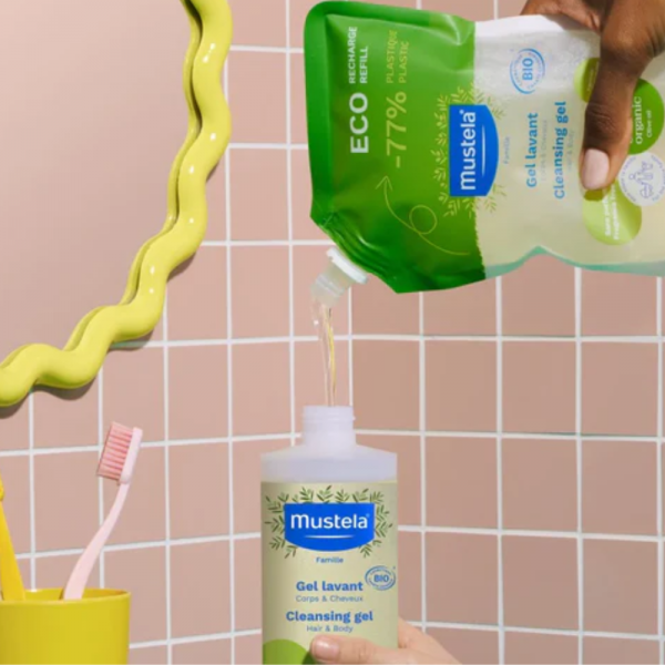 Eco-Refill Gel Champú, Certificado BIO, 400ml. - Mustela