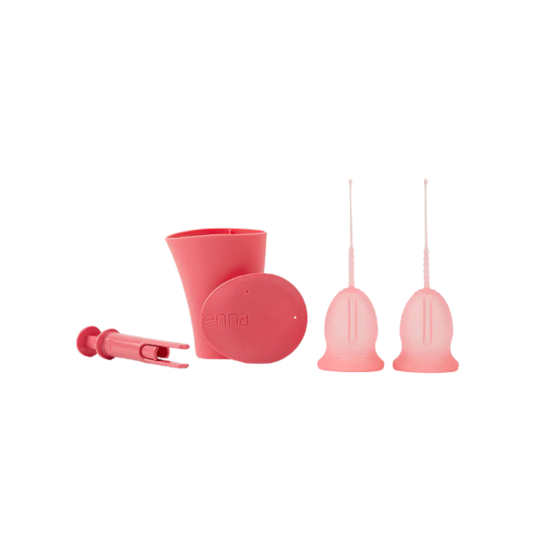 Enna Easy Cup "M" x 2 + vaso higienizador + aplicador.-  EcareYou