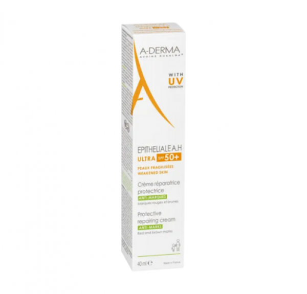 Epitheliale A.H Ultra SPF50+ Crema Reparadora y Protectora Anti-Marcas, 40 ml. - A-Derma