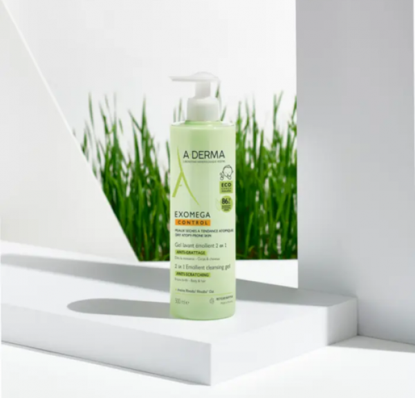 Exomega Control Gel limpiador Emoliente 2 en 1 Anti-irritación, 500 ml. - A-Derma