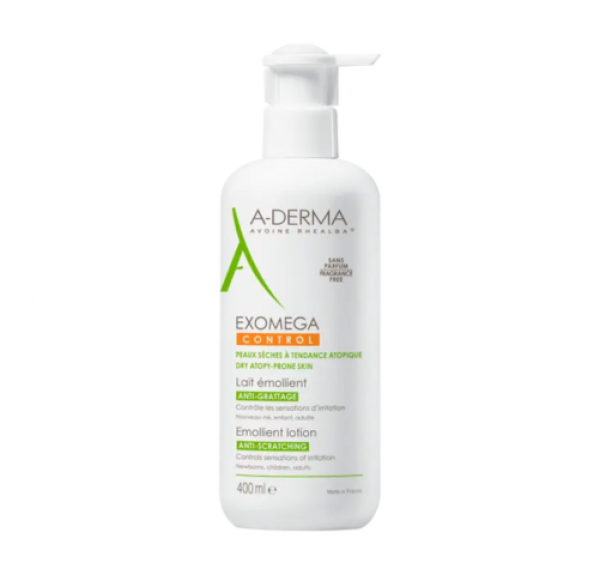 Exomega Control Leche Emoliente Anti-rascado, 400 ml. - A-derma