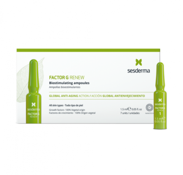 Factor G Renew Ampollas Bioestimulantes, 7 x 1,5 ml.  - Sesderma
