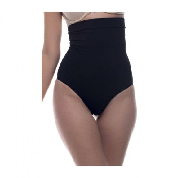 Faja Vientre Plano, Adelgaza y Repara con Fibra Emana® NIZA Talla L, Color Negro. - LIPOTHERM