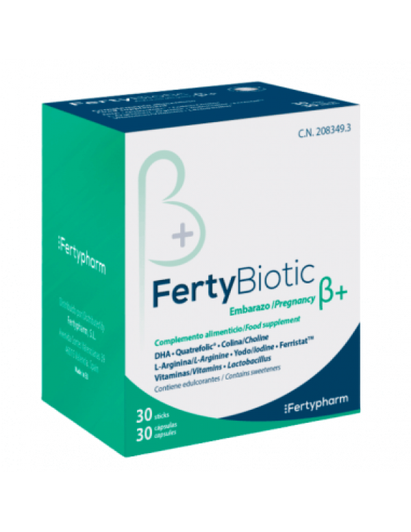 FertyBiotic Embarazo B+, 30 Sticks+30 Cáps . - Fertypahrm