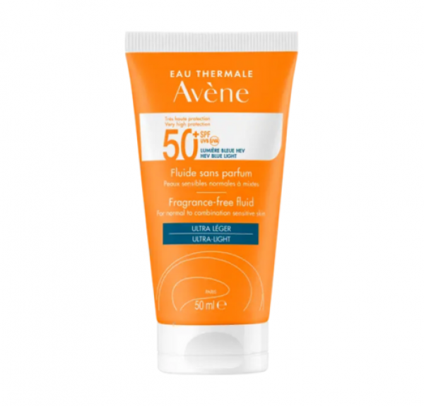 Fluido SPF 50+ Sin Perfume, 50 ml. - Avene