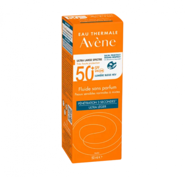Fluido SPF 50+ Sin Perfume, 50 ml. - Avene