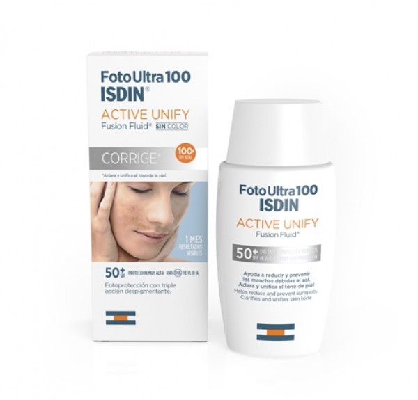 Foto Ultra 100 Active Unify Fusion Fluid Sin Color SPF 50+, 50 ml. - Isdin