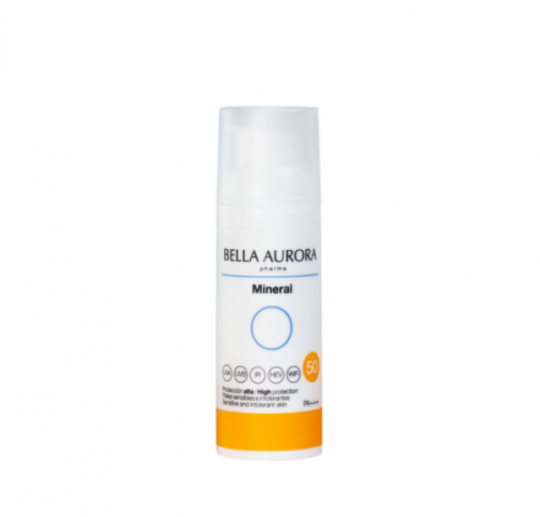 Fotoprotector Anti-manchas Mineral SPF50+, 50 ml. - Bella Aurora Labs
