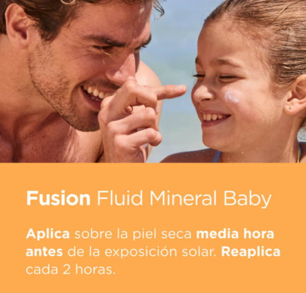 Fotoprotector Fusión Fluid Mineral Baby Pediatrics SPF 50, 50 ml. - Isdin