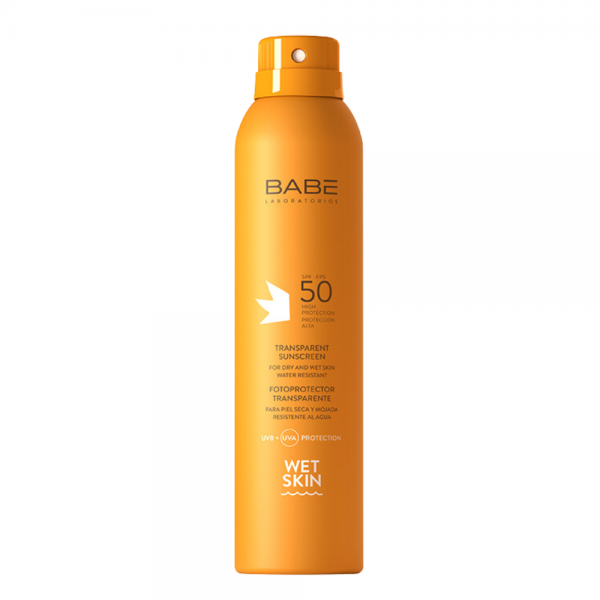 Fotoprotector Transparente Wet Skin SPF 50, 200 ml. - BABE