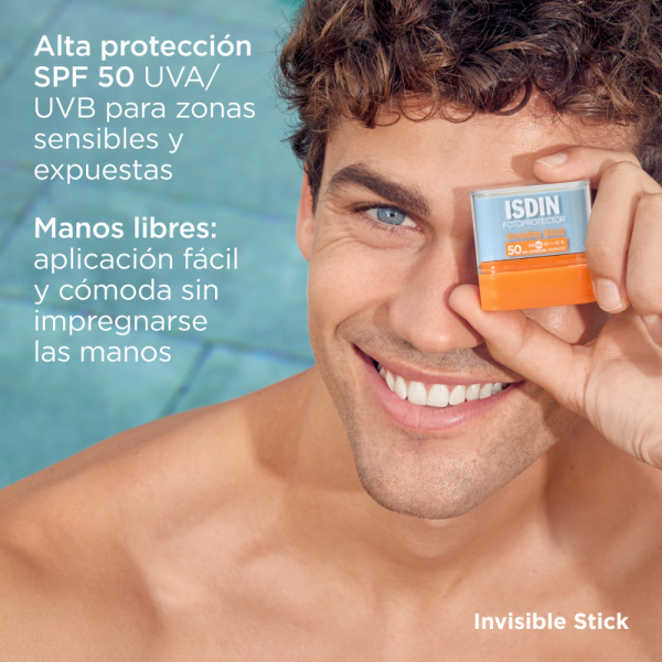Fotoprotector Invisible Stick SPF 50, 10 g. - Isdin