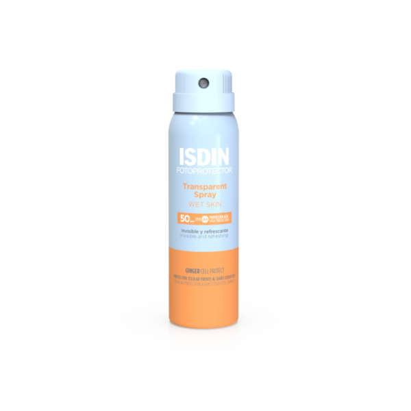 Fotoprotector Transparent Spray Wet Skin SPF 50, 100 ml. - Isdin