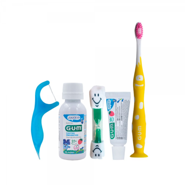 GUM Pack Neceser Junior 6+ Cepillo De Dientes, 1 ud. - Sunstar