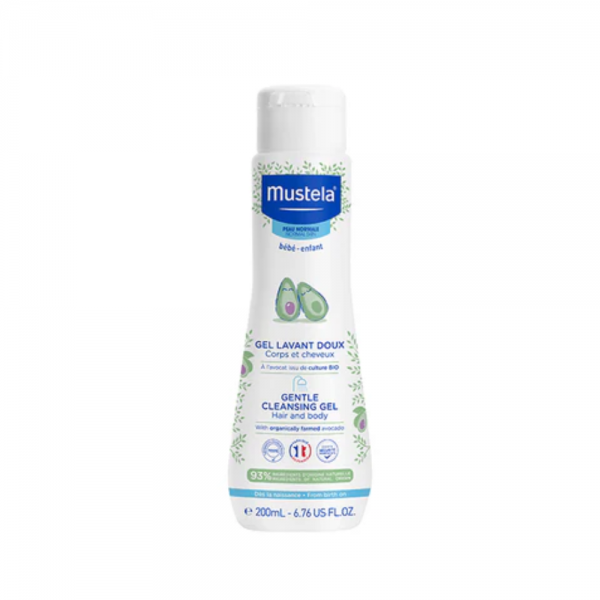 Gel de Baño Suave con Aguacate Bio, 200 ml. - Mustela