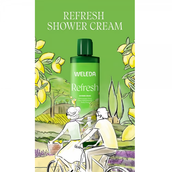 Gel de Ducha Refresh Cremosos Citrus, 400 ml. - Weleda