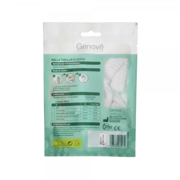 Genocure® Malla Tubular Elástica Muñeca Grande, Mano, Brazo y Pie Ref 3. - Genové