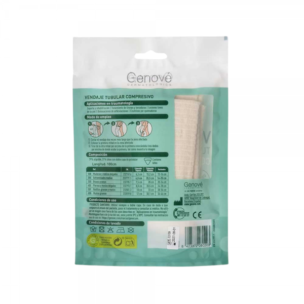 Genocure® Vendaje Tubular Extremidades Medias Ref 20C. - Genové