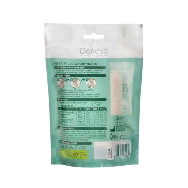 Genocure® Vendaje Tubular Rodillas Gruesas y Muslos Ref 50g. - Genové