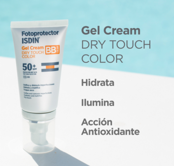 Fotoprotector Gel Cream Dry Touch Color  SPF 50+, 50 ml.- Isdin