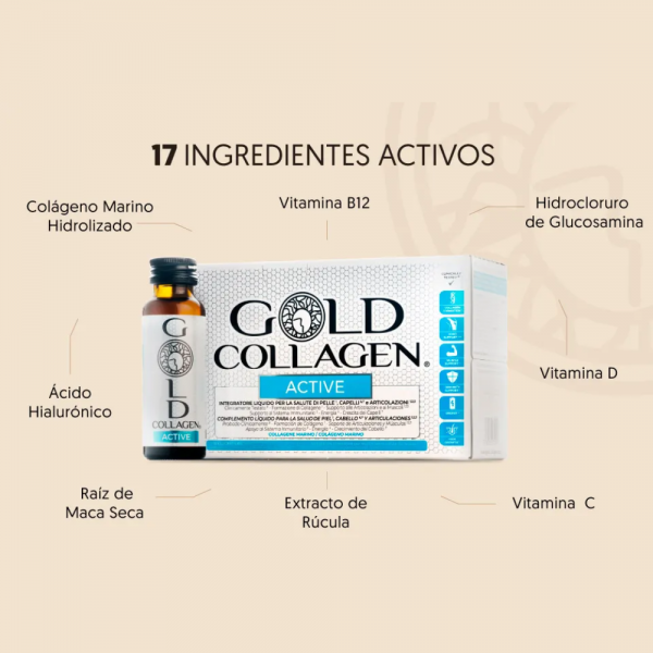 Gold Collagen Active, 10 frascos x 50 ml. - Areafar