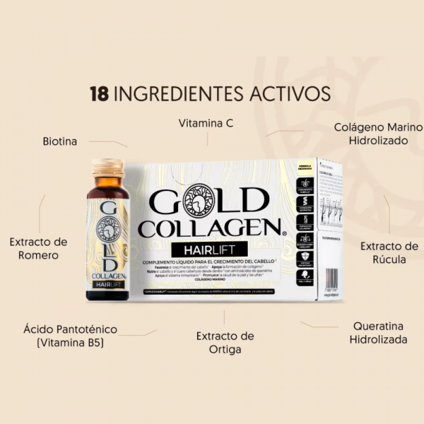 Gold Collagen Hairlift, 10 x 50 ml. - Areafar