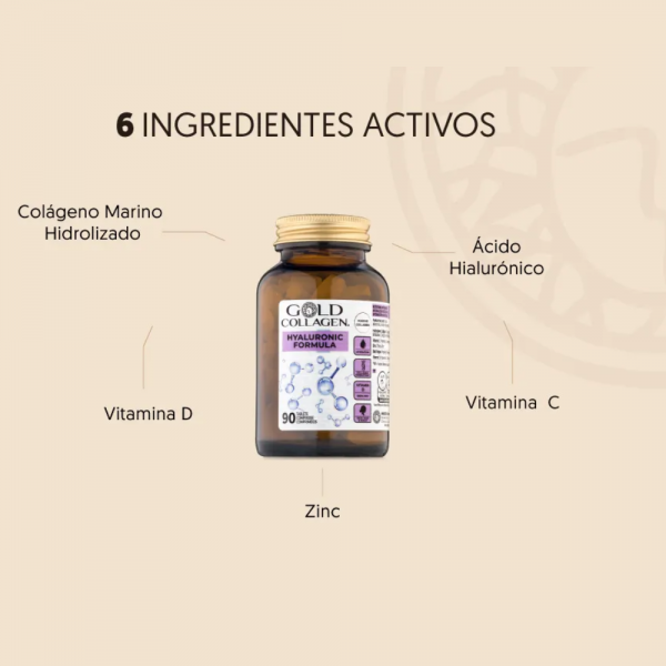 Gold Collagen Hyaluronic Formula, 90 Comp. - Areafar