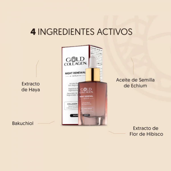 Gold Collagen Night Renewal Sérum, 30 ml. - Areafar