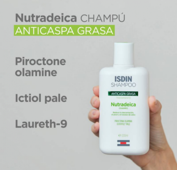 Nutradeica Champu Anticaspa Grasa, 200 ml. - Isdin