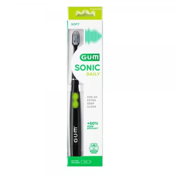 GUM Sonic Daily Cepillo de Dientes Sónico Negro – Sunstar