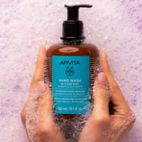 Hand Care Jabón de Manos Suave con Propóleo y Pomelo, 300 ml. - Apivita