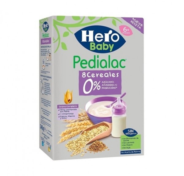 Hero Baby Pedialac Papilla 8 Cereales, 340 g. - Hero Baby