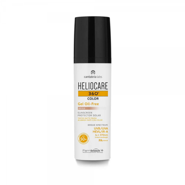 Heliocare 360° Gel Oil-Free Beige SPF 50+, 50 ml. - Cantabria Labs