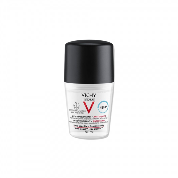 Homme Desodorante Bola Anti-Transpirante 48 Horas, 50 ml. - Vichy