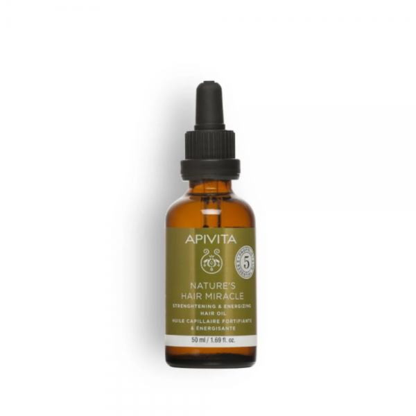 Holistic Hair Care Aceite Fortificante y Energizante para cuero Cabelludo con Propóleo y 5 aceites Esensciales, 50 ml. - Apivita