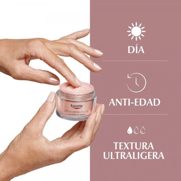 Hyaluron-Filler + Elasticity Crema de Día Rosé FPS30, 50 ml. - Eucerin